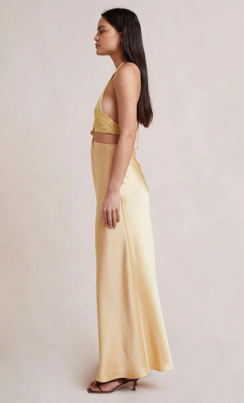 Carrie Halter Maxi Dress - Yellow Multi by Bec & Bridge — view 4