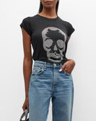 Skinny Skull Strass Short-Sleeve T-Shirt - Noir by Zadig & Voltaire | 25 South Boutiques