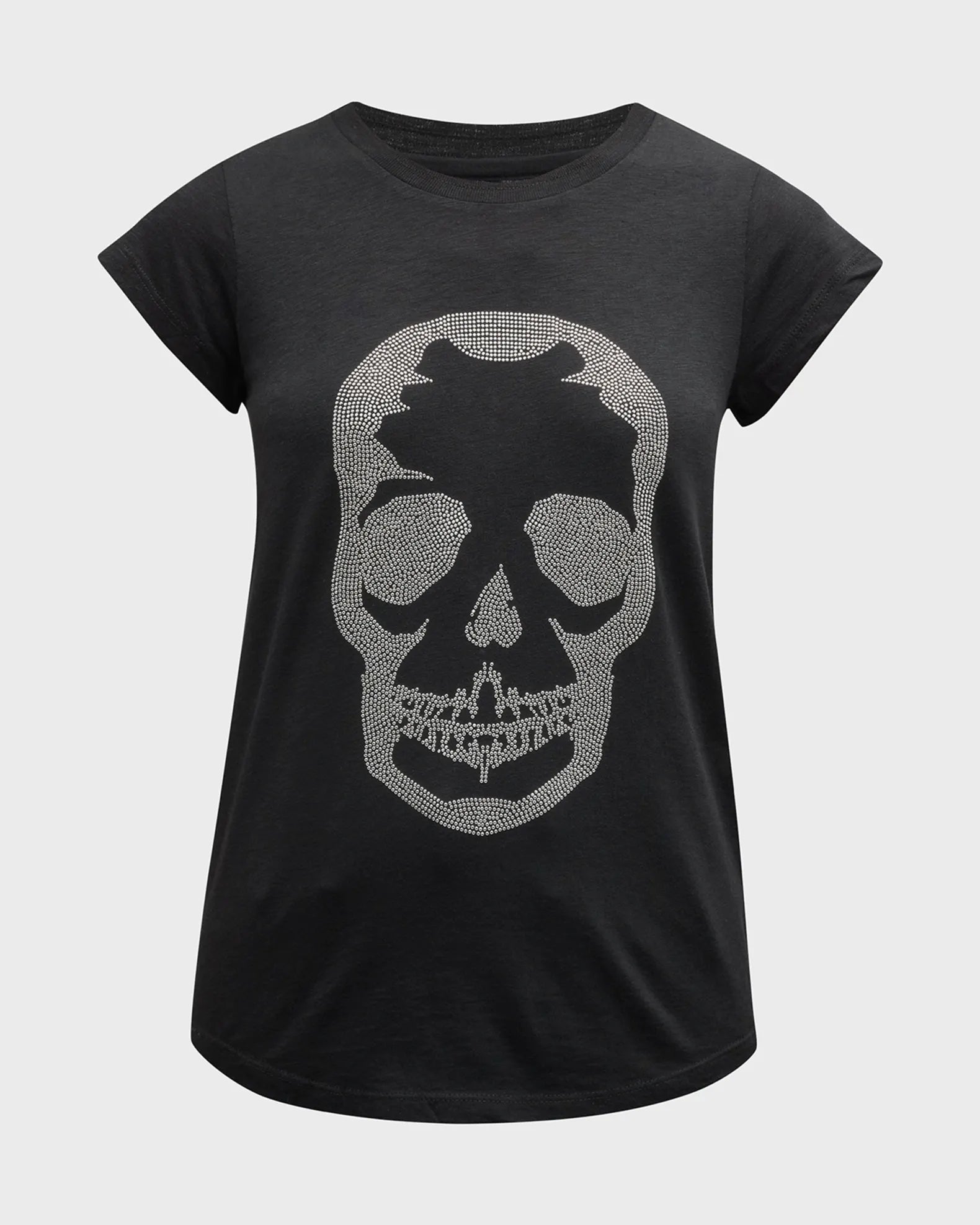 Skinny Skull Strass Short-Sleeve T-Shirt - Noir by Zadig & Voltaire — view 6