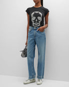 Skinny Skull Strass Short-Sleeve T-Shirt - Noir by Zadig & Voltaire — view 4
