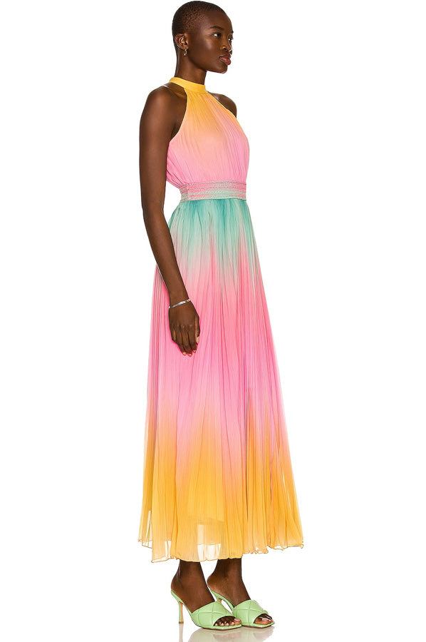 Zale Long Dress - Multicolor by Rococo Sand — alternate view