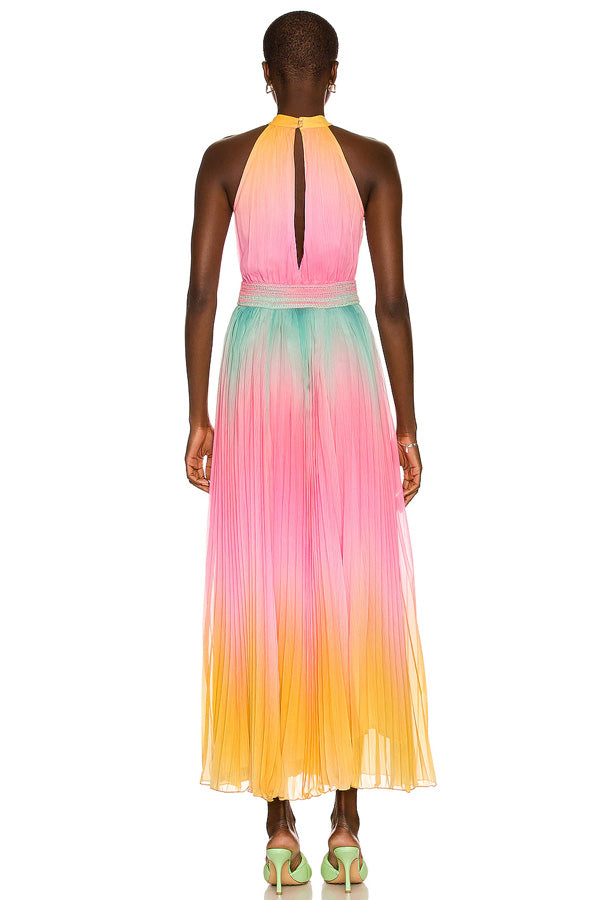 Zale Long Dress - Multicolor by Rococo Sand — view 3